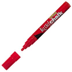 TEXTA LIQUID CHALK MARKER DRY WIPE BULLET 4.5MM RED