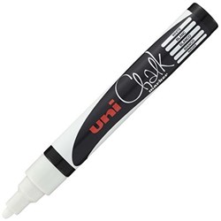 UNI LIQUID CHALK MARKER 2.5MM BULLET TIP WHITE