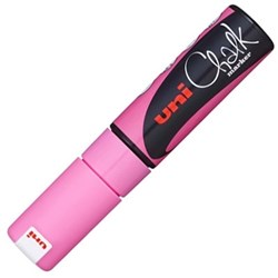 UNI LIQUID CHALK MARKER 8.0MM CHISEL TIP FLUORO PINK