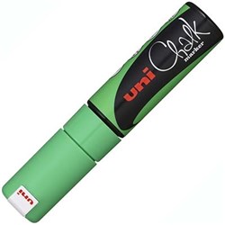 UNI LIQUID CHALK MARKER 8.0MM CHISEL TIP FLUORO GREEN