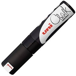 UNI LIQUID CHALK MARKER 8.0MM CHISEL TIP BLACK