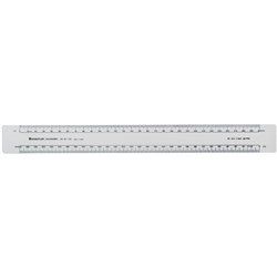 STAEDTLER ACADEMY SCALE RULER FRONT 1:1,1:2 BACK 1:5,1:10