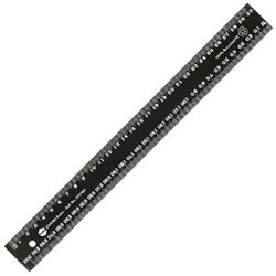 MARBIG ENVIRO RULER 30CM 100% RECYCLED BLACK