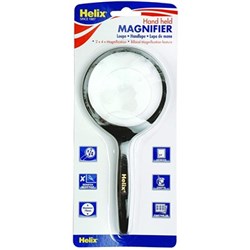 HELIX MAGNIFYING GLASS ROUND 75MM DIAMETER 2X MAGNIFICATION