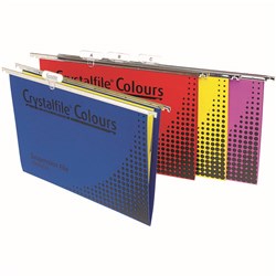 CRYSTALFILE SUSPENSION FILES ENVIRO FOOLSCAP COMPLETE ASSORTED PACK OF 25