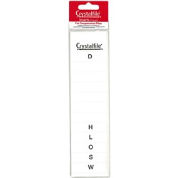 CRYSTALFILE INDICATOR TABS INSERTS A-Z WHITE PACK OF 50