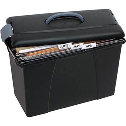 CRYSTALFILE CARRY CASE 18L FOOLSCAP BLACK