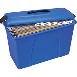 CRYSTALFILE CARRY CASE 18L FOOLSCAP BLUE