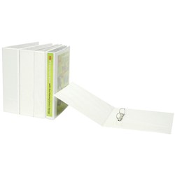 MARBIG CLEARVIEW INSERT BINDER A5 2D RING 25MM WHITE