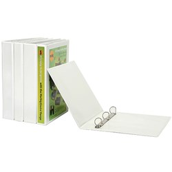 MARBIG CLEARVIEW INSERT BINDER A4 2D RING 19MM WHITE
