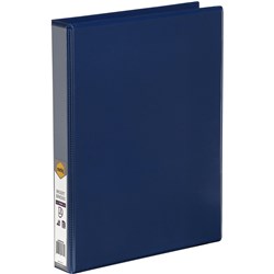MARBIG CLEARVIEW INSERT BINDER A4 3D RING 25MM BLUE