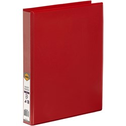 MARBIG CLEARVIEW INSERT BINDER A4 3D RING 25MM RED