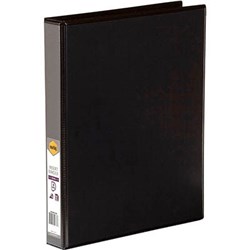 MARBIG CLEARVIEW INSERT BINDER A4 4D RING 25MM BLACK