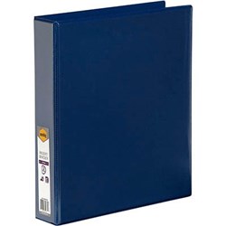 MARBIG CLEARVIEW INSERT BINDER A4 2D RING 38MM BLUE