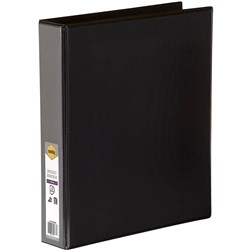 MARBIG CLEARVIEW INSERT BINDER A4 3D RING 38MM BLACK