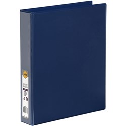 MARBIG CLEARVIEW INSERT BINDER A4 3D RING 38MM BLUE