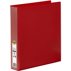MARBIG CLEARVIEW INSERT BINDER A4 3D RING 38MM RED