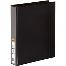 MARBIG CLEARVIEW INSERT BINDER A4 4D RING 38MM BLACK