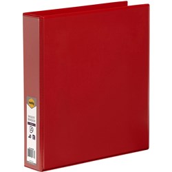 MARBIG CLEARVIEW INSERT BINDER A4 4D RING 38MM RED
