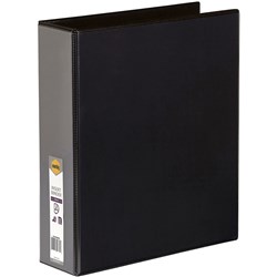 MARBIG CLEARVIEW INSERT BINDER A4 2D RING 50MM BLACK