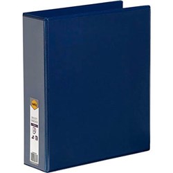 MARBIG CLEARVIEW INSERT BINDER A4 2D RING 50MM BLUE