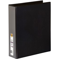 MARBIG CLEARVIEW INSERT BINDER A4 3D RING 50MM BLACK