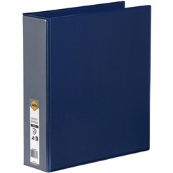 MARBIG CLEARVIEW INSERT BINDER A4 3D RING 50MM BLUE