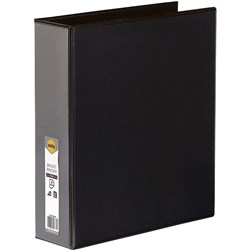 MARBIG CLEARVIEW INSERT BINDER A4 4D RING 50MM BLACK