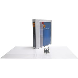 MARBIG CLEARVIEW INSERT BINDER HALF ARCH A4 50MM WHITE