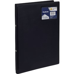MARBIG PROFESSIONAL SERIES FLEXIBINDER SOFT COVER A4 2 RING 20MM BLACK