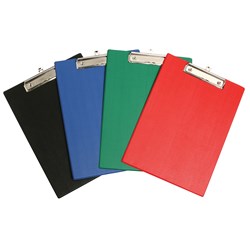 MARBIG PVC CLIPBOARD FOOLSCAP BLACK