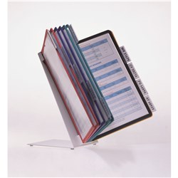 DURABLE VARIO TABLE DISPLAY SYSTEM 10 PANELS A4 ASSORTED COLOURED PANELS