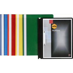 MARBIG DELUXE FLAT FILE A4 WITH CLEAR FRONT BLUE