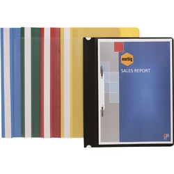 MARBIG ECONOMY FLAT FILE A4 WITH CLEAR FRONT YELLOW