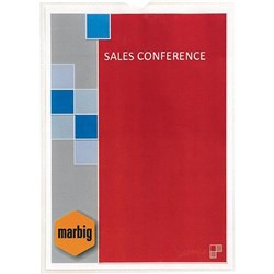 MARBIG CARD HOLDERS TOP OPENING A4 300 X 213MM CLEAR PACK OF 10