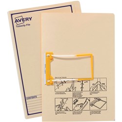 AVERY TUBECLIP FILE FOOLSCAP BUFF WITH BLUE PRINT