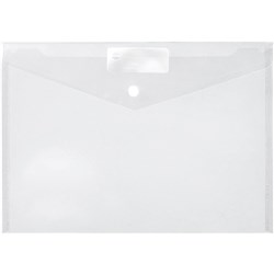 MARBIG DOCULOPE WALLET A4 WITH BUTTON CLOSURE CLEAR