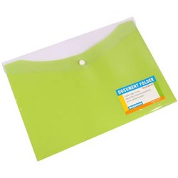 BANTEX DOCUMENT FOLDER A4 WITH BUTTON CLOSURE TROPICAL LIME