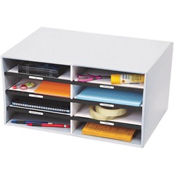 MARBIG SORT 'N' STOR ORGANISER 8 COMPARTMENTS 525W X 345D X 255MMH GREY