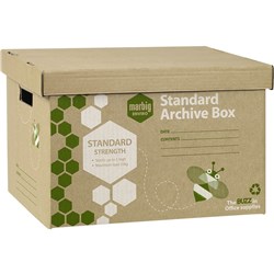 MARBIG ENVIRO STANDARD ARCHIVE BOX 315W X 420D X 260MMH BROWN