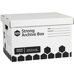 MARBIG ENVIRO STRONG ARCHIVE BOX 320W X 420D X 260MMH WHITE
