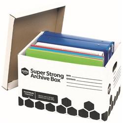 MARBIG ENVIRO SUPER STRONG ARCHIVE BOX 320W X 420D X 260MMH WHITE