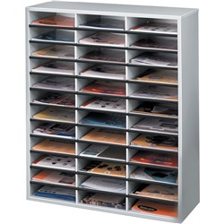 FELLOWES LITERATURE ORGANISER 36 COMPARTMENT W737 XH881X D302MM GREY