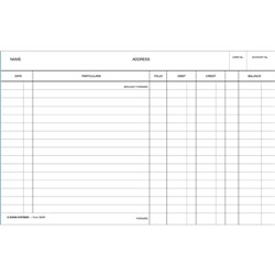 ZIONS 58RW SYSTEM CARD 125X200MM DEBIT CREDIT BALANCE WHITE PACK OF 100