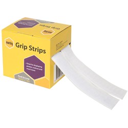 MARBIG GRIP STRIP FASTENER HOOK ONLY 25MM X 3.6M WITH DISPENSER WHITE