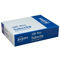 AVERY TUBECLIP FILE FASTENER COMPLETE BLUE BOX OF 100