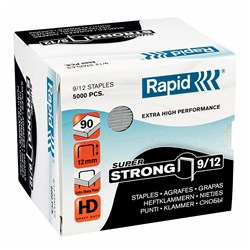 RAPID STAPLES SUPER STRONG 9/12 BOX OF 5000