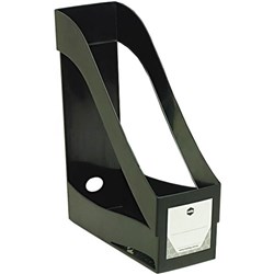 MARBIG ENVIRO MAGAZINE HOLDER 85W X 245D X 300MMH 100% RECYCLED BLACK