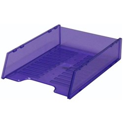 ITALPLAST DOCUMENT TRAY MULTIFIT TRANSLUCENT TINTED PURPLE