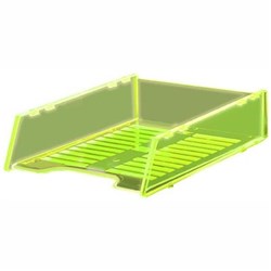 ITALPLAST NEON DOCUMENT TRAY MULTIFIT-NEON YELLOW